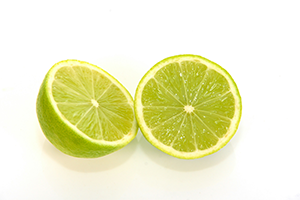 a halved lime