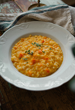 a bowl of risotto
